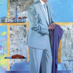 Портрет Бориса Батуры, 2009 Х.М. 225х130см