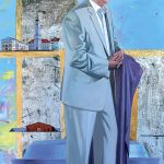 Портрет Бориса Батуры, 2009 Х.М. 225х130см