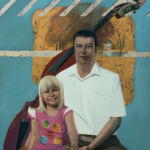 Портрет Франка Коссика с дочерью Луизой, 2009 Х.М. 120х100см
